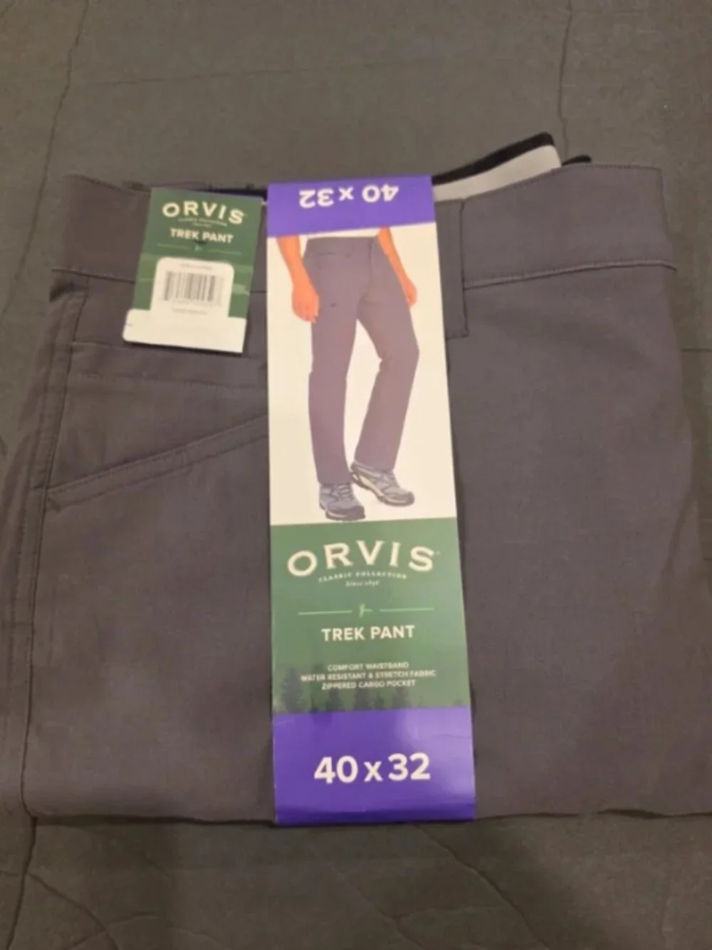 Orvis Trek Pants Mens 40x32 Classic Collection Water Repellent Hiking Outdoor